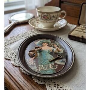 Vintage Pepsi-Cola Tip Tray | 1971 Victorian Woman Advertising Reproduction